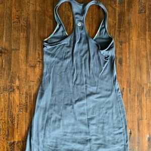 Lululemon Tank Top Grey with Rainbow Stitching